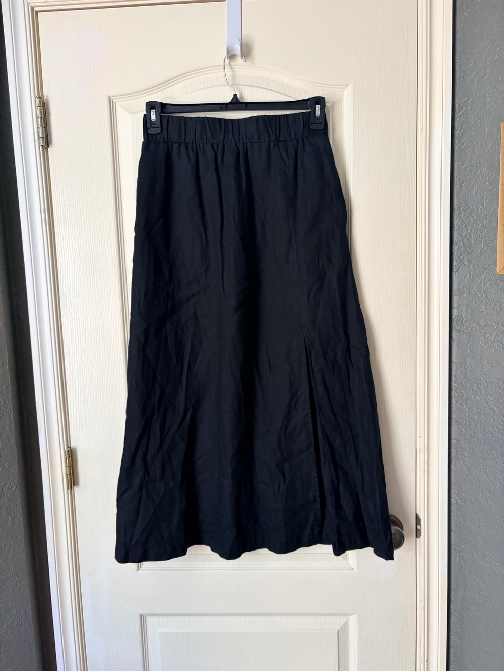 Quince 100% European Black Linen Maxi Skirt, Small - Picture 4 of 12